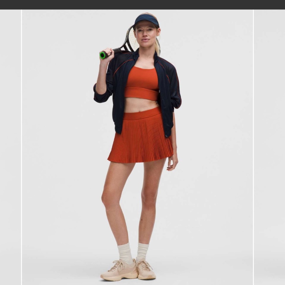 Lululemon Varsity High-Rise Pleated Tennis Skirt - Autumn Rust-Size 12-NWT - Picture 2 of 11